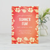 Invitation Fête d'été Good Vibes & Sunshine (Debout devant)