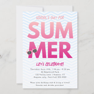 Invitation Fête d'été, l'Ombre rose de l'école