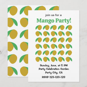 Invitation Fête d'été Mango Fruit Tropical