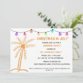 Invitation Fête d'été Noël en juillet (Debout devant)
