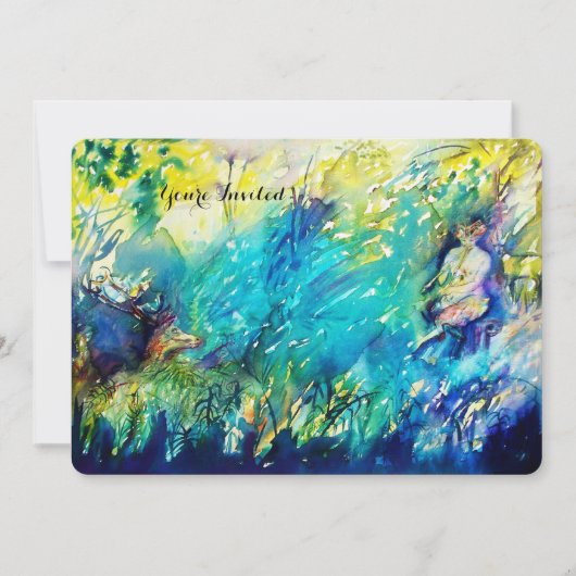 Invitation Fête d'été PAN AND DEER (Devant)