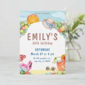 Invitation Fête d'été Pastel (Debout devant)