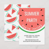 Invitation fête d'été pastèque (Devant / Derrière)
