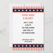 Invitation Fête d'été patriotique (Dos)