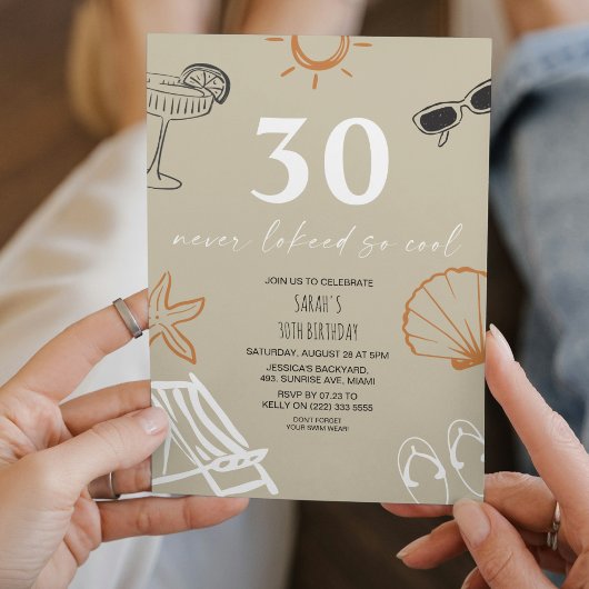 Invitation Fête d'été pour 30 ans