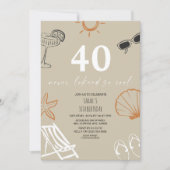 Invitation Fête d'été pour 40 ans (Devant)