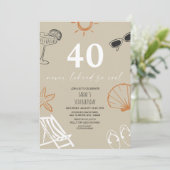 Invitation Fête d'été pour 40 ans (Debout devant)