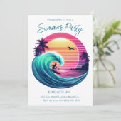 Invitation Fête d'été - Promenez-vous au coucher du soleil (Debout devant)