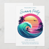 Invitation Fête d'été - Promenez-vous au coucher du soleil (Devant / Derrière)