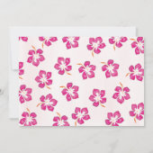 Invitation Fête d'été rose floral personnalisé (Dos)