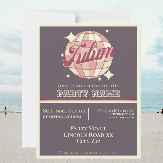 Invitation Fête d'été sur le thème du Tulum Mexique