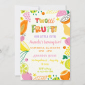 Invitation Fête d'été Twotti Frutti pour Filles Anniversaire (Devant)