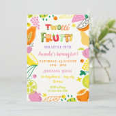 Invitation Fête d'été Twotti Frutti pour Filles Anniversaire (Debout devant)