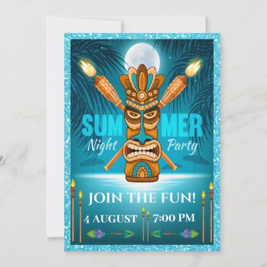 Invitation Fête d'été - Voir Reverse Side (Dos)