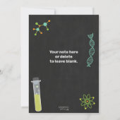 Invitation Fête d'Expérience d'Anniversaire du scientifique M (Dos)