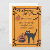 Invitation Fête d'Halloween (Devant / Derrière)