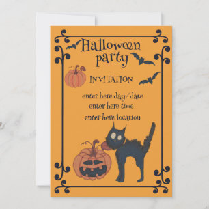 Invitation Fête d'Halloween