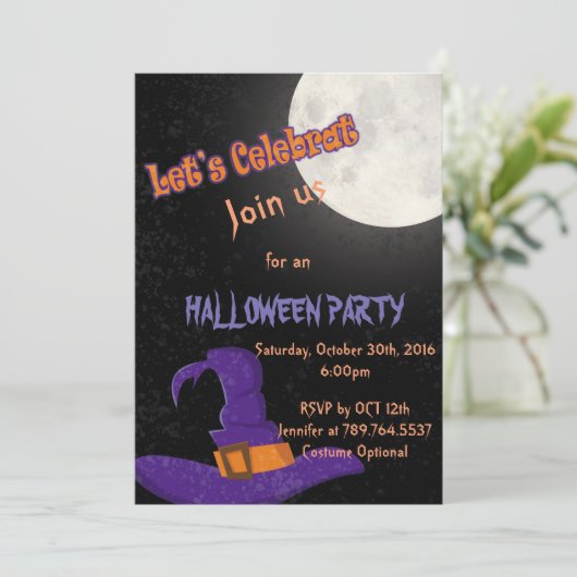 Invitation Fête d'Halloween (Debout devant)