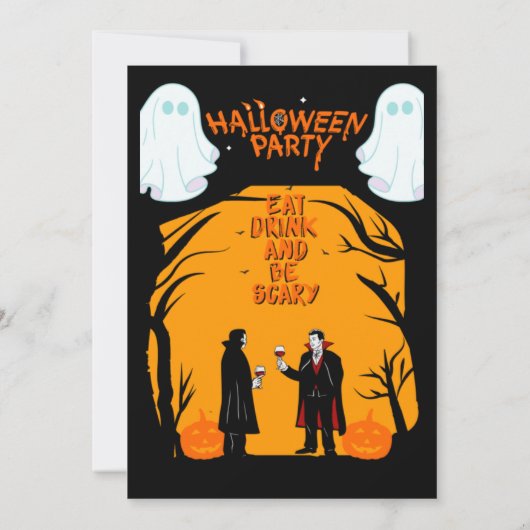 Invitation Fête d'Halloween (Dos)
