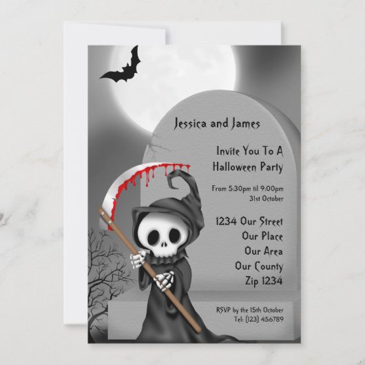 Invitation Fête d'Halloween (Devant)