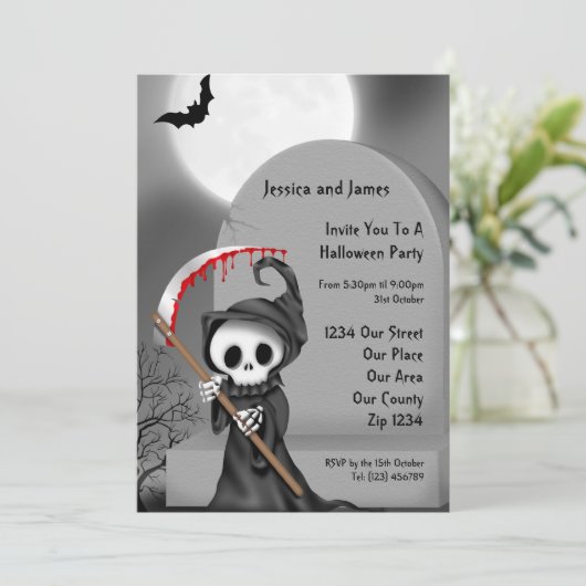 Invitation Fête d'Halloween (Debout devant)