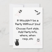 Invitation Fête d'Halloween (Dos)