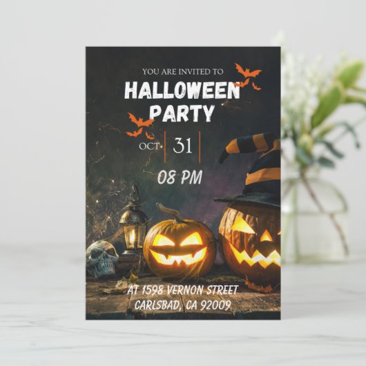 Invitation Fête d'Halloween (Debout devant)