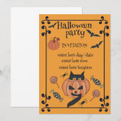 Invitation Fête d'Halloween (Devant / Derrière)