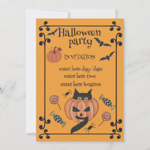 Invitation Fête d'Halloween