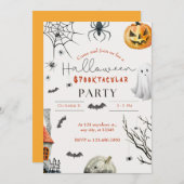 Invitation Fête d'Halloween (Devant / Derrière)