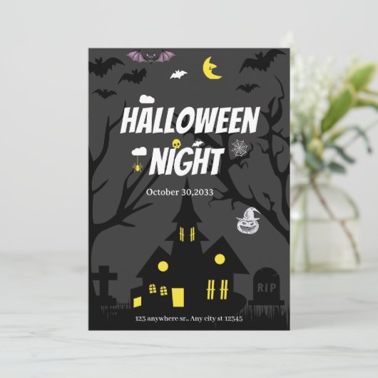 Invitation Fête d'Halloween (Debout devant)