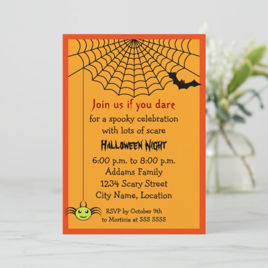 Invitation Fête d'Halloween (Debout devant)