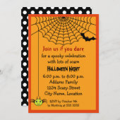 Invitation Fête d'Halloween (Devant / Derrière)