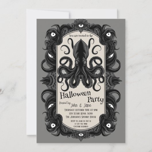 Invitation Fête d'Halloween (Devant)