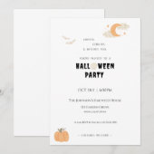 Invitation Fête d'Halloween  (Devant / Derrière)