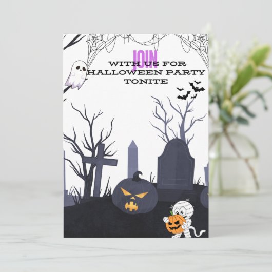 Invitation Fête d'Halloween (Debout devant)