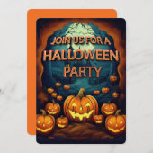 Invitation Fête d'Halloween (Devant / Derrière)