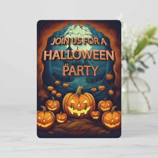 Invitation Fête d'Halloween (Debout devant)