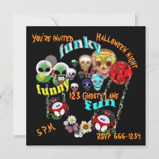 Invitation Fête d'Halloween (Dos)