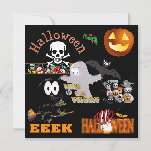 Invitation Fête d'Halloween (Devant)