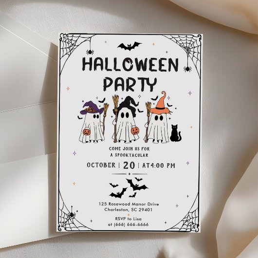 Invitation Fête d'Halloween