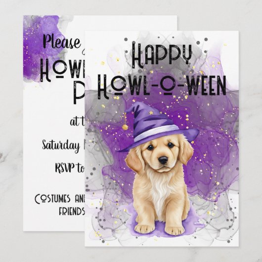 Invitation Fête d'Halloween (Devant / Derrière)