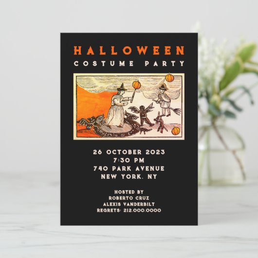 Invitation Fête d'Halloween (Debout devant)