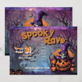 Invitation Fête d'Halloween (Devant / Derrière)