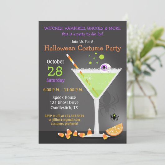 Invitation Fête d'Halloween (Debout devant)