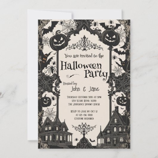 Invitation Fête d'Halloween (Devant)