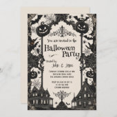 Invitation Fête d'Halloween (Devant / Derrière)
