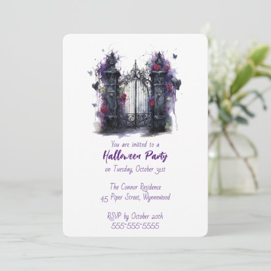 Invitation Fête d'Halloween (Debout devant)