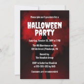 Invitation Fête d'Halloween à capuchon déplaisant (Devant)