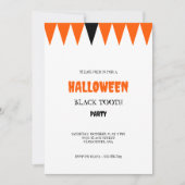 Invitation Fête d'Halloween à dent noire (Devant)